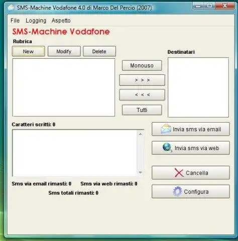 Download web tool or web app Sms-machine Vodafone