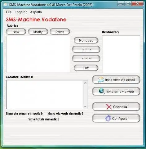 Download web tool or web app Sms-machine Vodafone