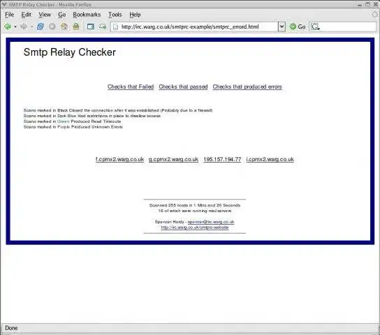 Muat turun alat web atau aplikasi web Smtp Open Relay Checker