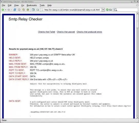 下载网络工具或网络应用程序 Smtp Open Relay Checker