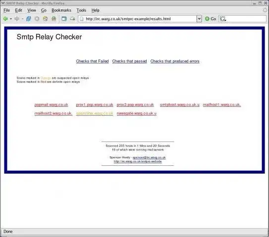 ดาวน์โหลดเครื่องมือเว็บหรือเว็บแอป Smtp Open Relay Checker