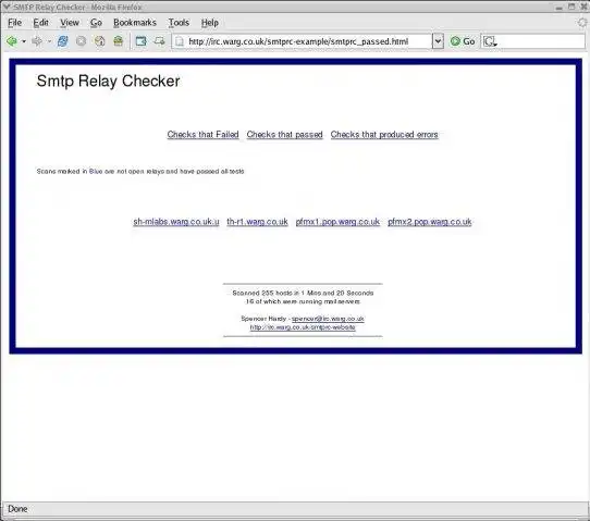 Загрузите веб-инструмент или веб-приложение Smtp Open Relay Checker