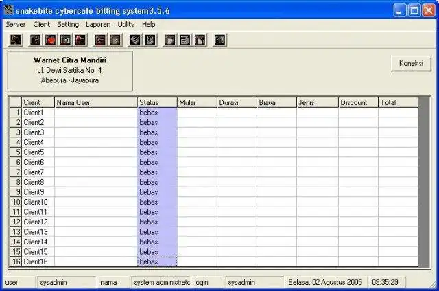 Descargue la herramienta web o la aplicación web snakebite cybercafe billing system