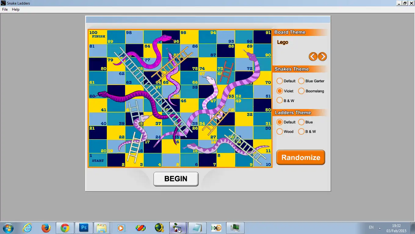 Download de webtool of webapp Snakes and Ladders om online in Windows via Linux online te draaien