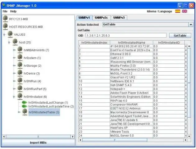 Download web tool or web app SNMP JManager