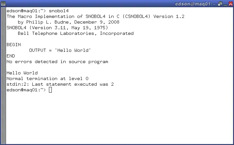 Download web tool or web app SNOBOL4 Programming Language to run in Linux online