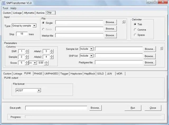 Download web tool or web app SNPTransformer