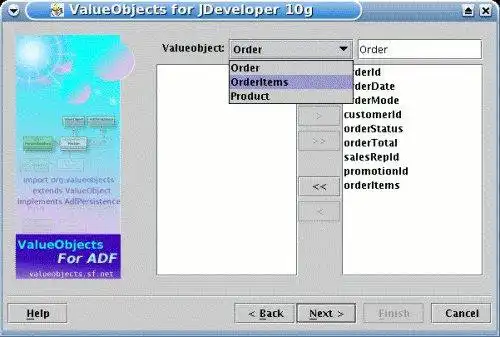 Завантажте веб-інструмент або веб-програму SOAP ValueObjects для ADF