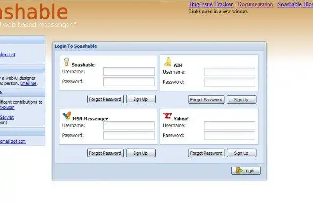 ดาวน์โหลดเครื่องมือเว็บหรือเว็บแอป Soashable - javascript multi-protocol IM