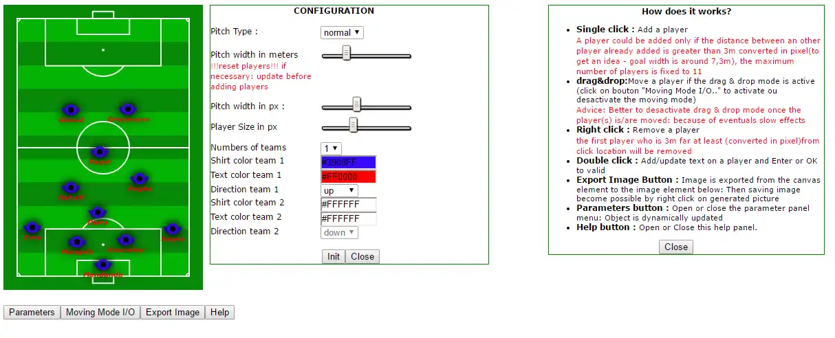 Download de webtool of webapp SoccerPitchTeamEdition