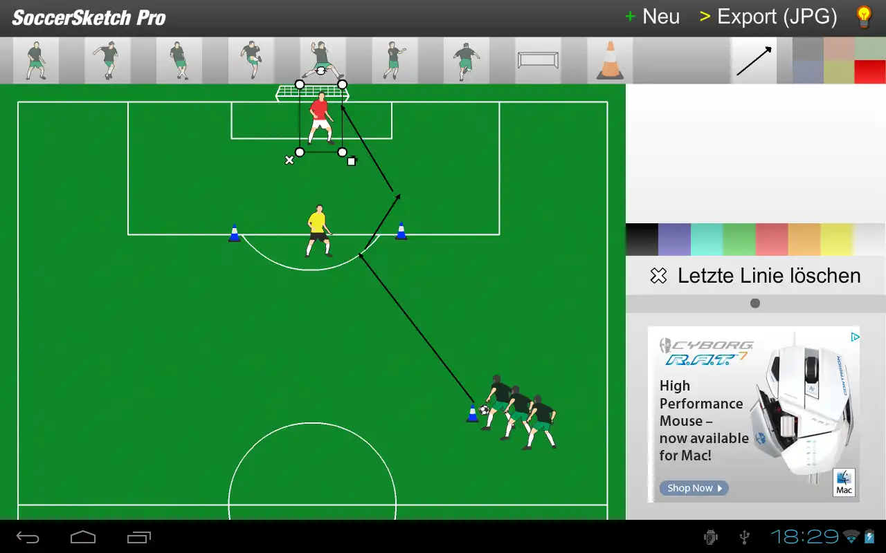 قم بتنزيل أداة الويب أو تطبيق الويب SoccerSketch