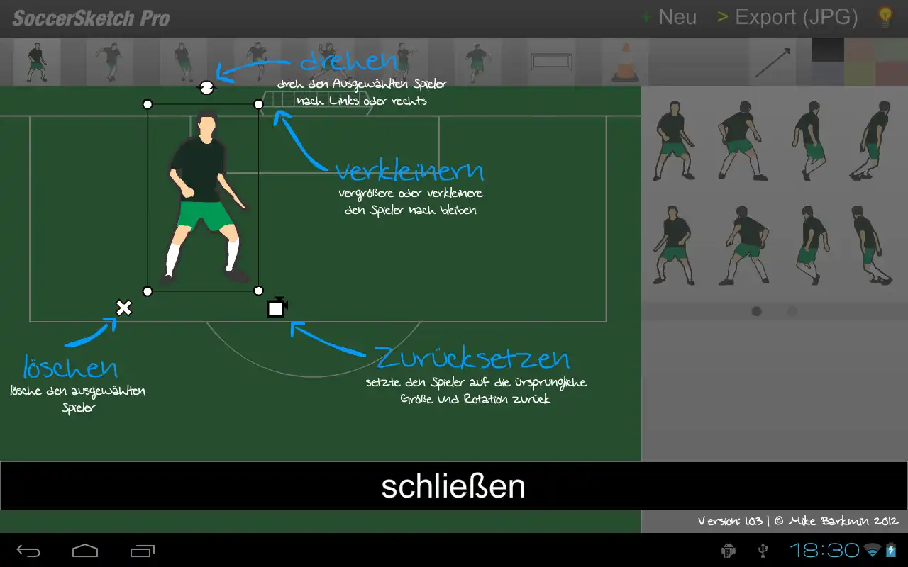 Загрузите веб-инструмент или веб-приложение SoccerSketch