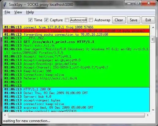 Download web tool or web app sockspy