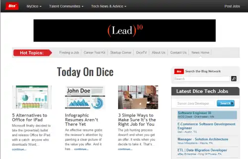 Download web tool or web app Software from news.dice