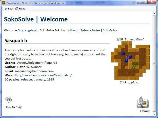 Unduh alat web atau aplikasi web SokoSolve Sokoban untuk dijalankan di Windows online melalui Linux online
