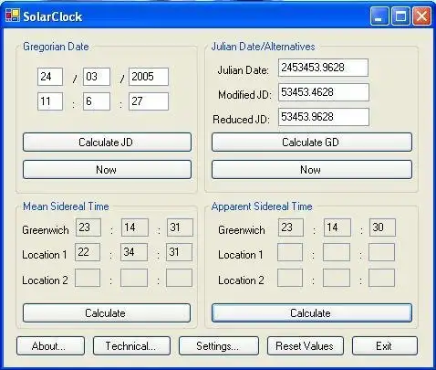 Download web tool or web app Solar Clock