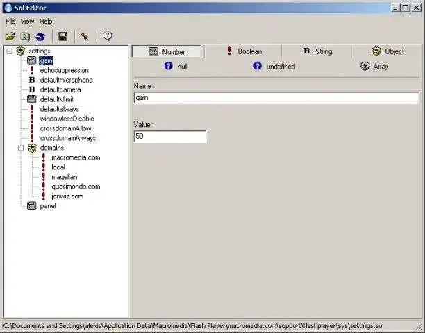 Download web tool or web app .sol Editor (Flash Shared Object)