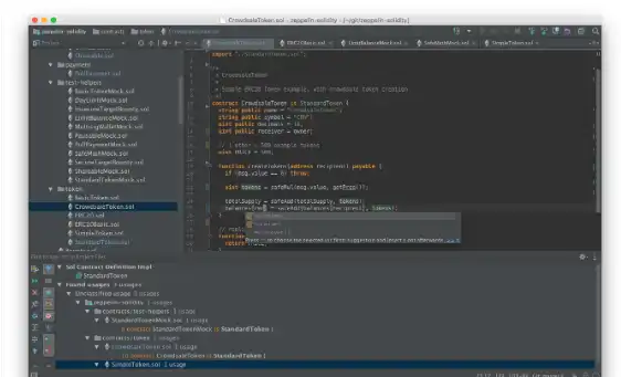 Download web tool or web app Solidity plugin for IntelliJ