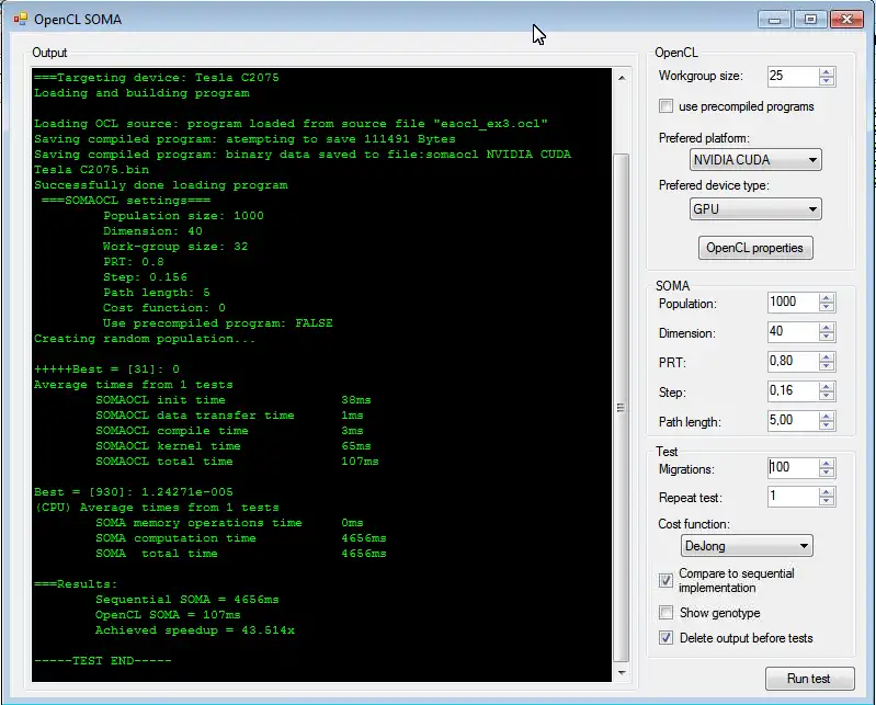 Download web tool or web app SOMAocl to run in Windows online over Linux online