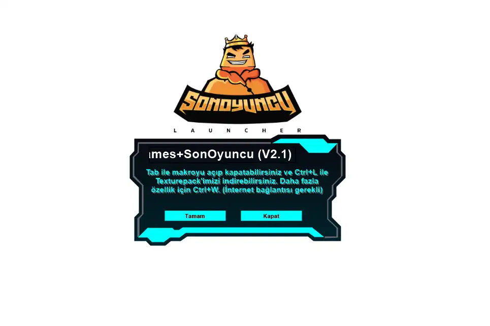 Download web tool or web app SonOyuncu/TLauncher/CraftRise Macro
