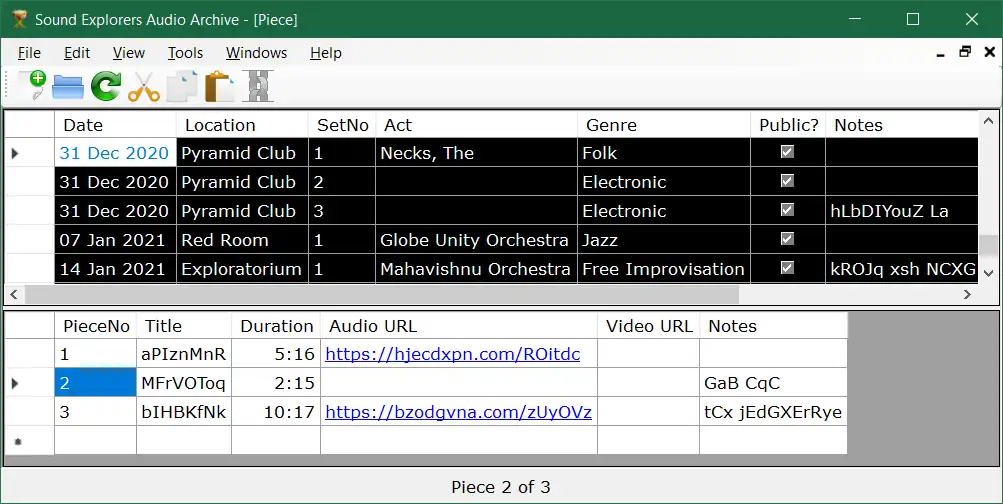 웹 도구 또는 웹 앱 다운로드 Sound Explorers 오디오 아카이브