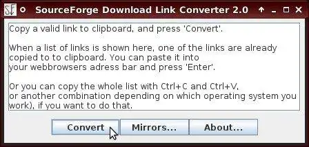 Descărcați instrumentul web sau aplicația web SourceForge Download Link Converter