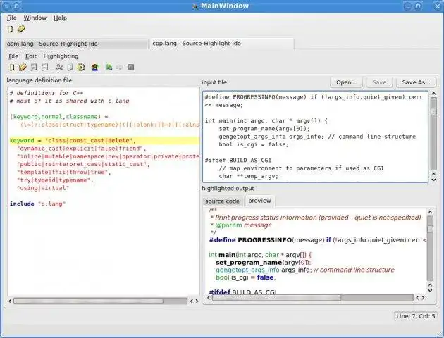 Download web tool or web app SourceHighlightIDE