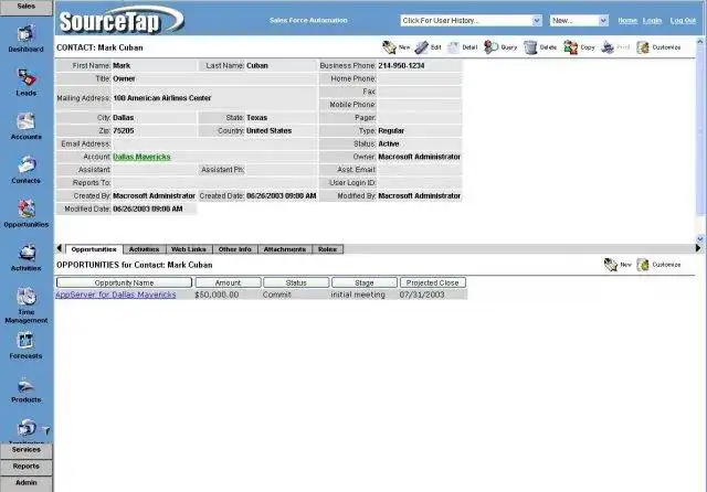Download web tool or web app SourceTap CRM