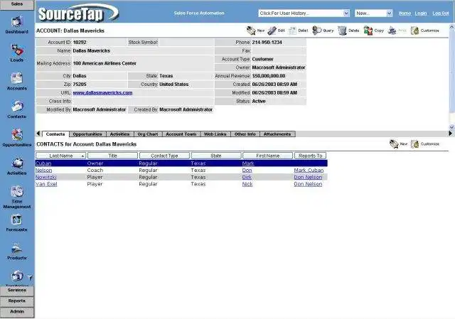 Download web tool or web app SourceTap CRM