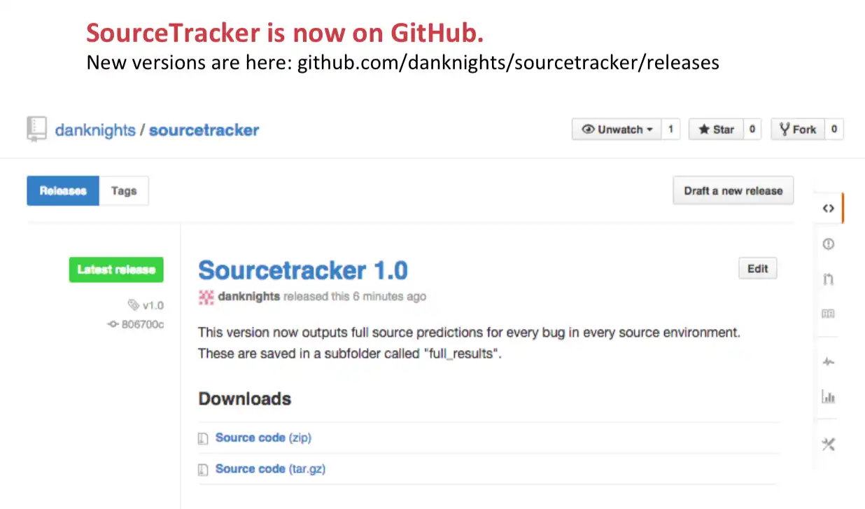 Web aracını veya web uygulamasını indirin SourceTracker