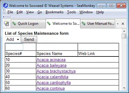 Web aracını veya web uygulamasını indirin Sowseed