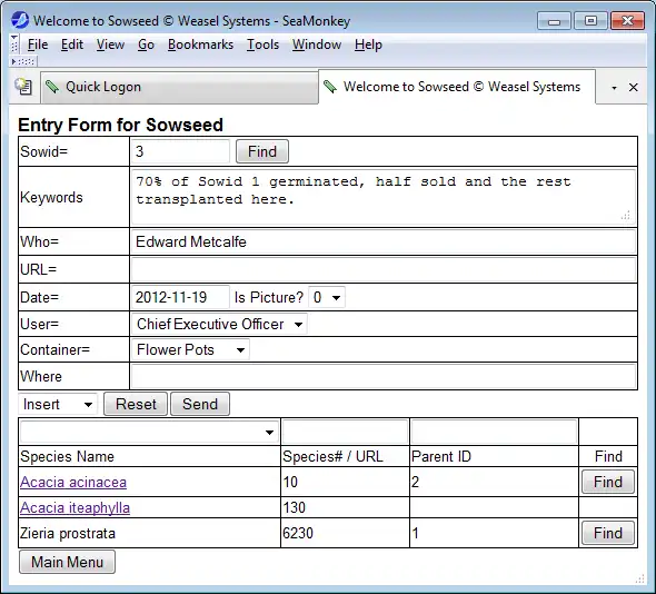 Download web tool or web app Sowseed to run in Windows online over Linux online