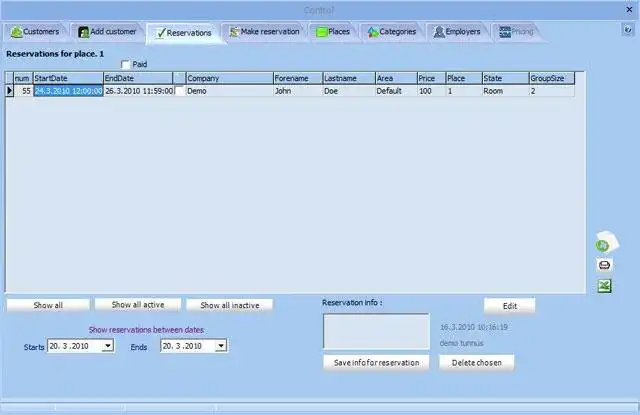 Download web tool or web app SpaceBooker