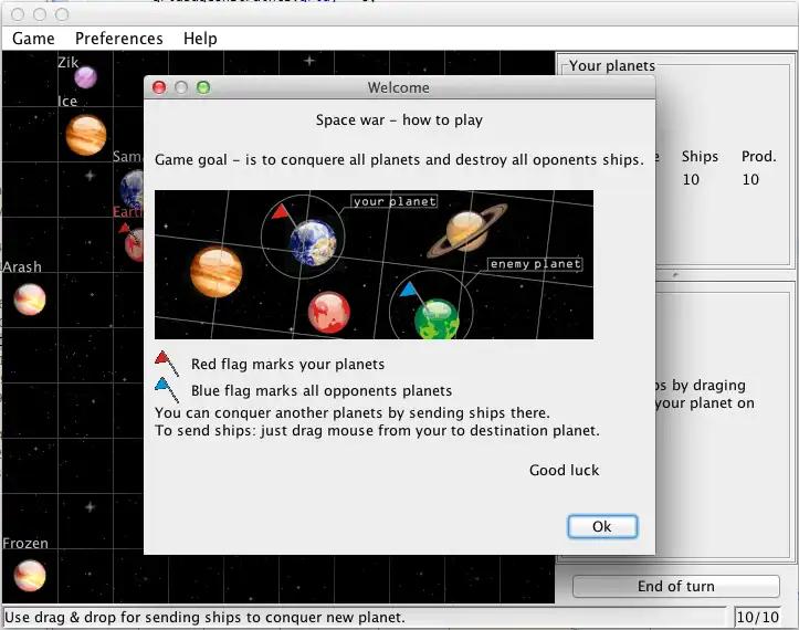 Download web tool or web app SpaceWar! to run in Linux online