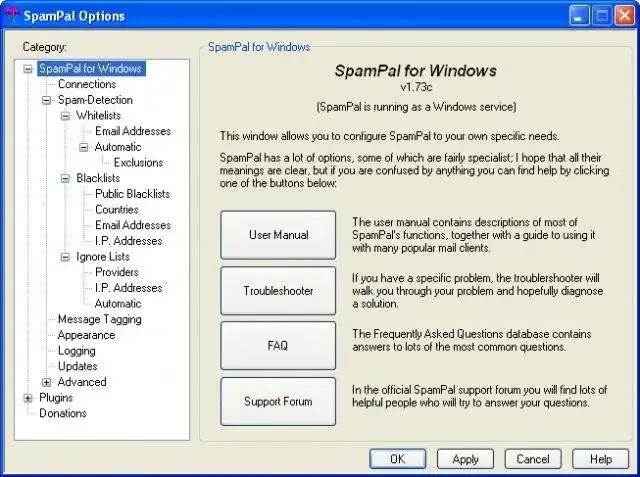 Download web tool or web app SpamPal for Windows