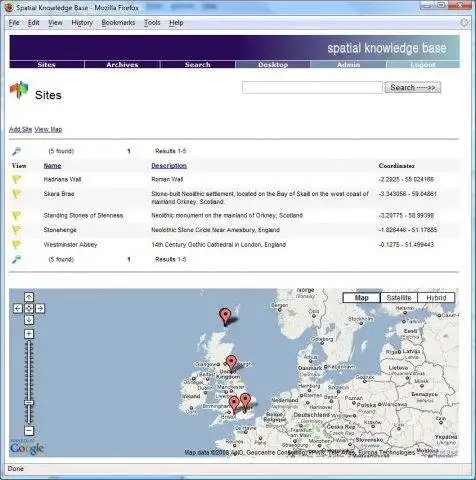 Download web tool or web app Spatial Knowledge Base