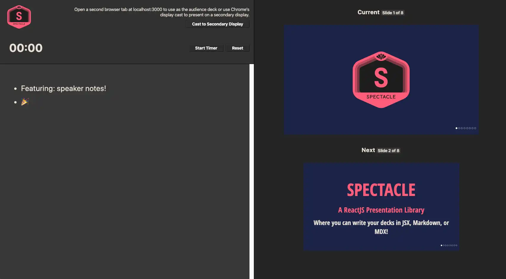 Download web tool or web app Spectacle