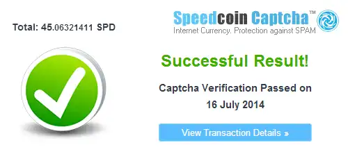 Download web tool or web app Speedcoin CryptoCurrency CAPTCHA