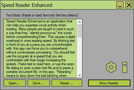 Download web tool or web app Speed Reader Enhanced