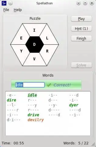 Descărcați instrumentul web sau aplicația web Spellathon pentru a rula în Windows online prin Linux online