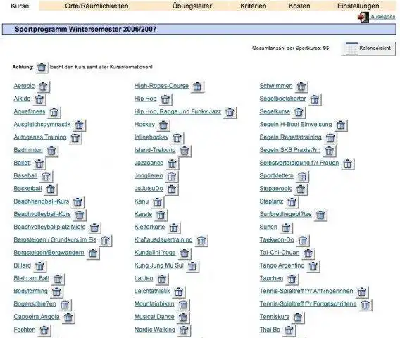 Download web tool or web app Sports Center Course Management System