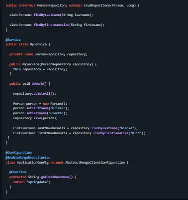 Download web tool or web app Spring Data MongoDB