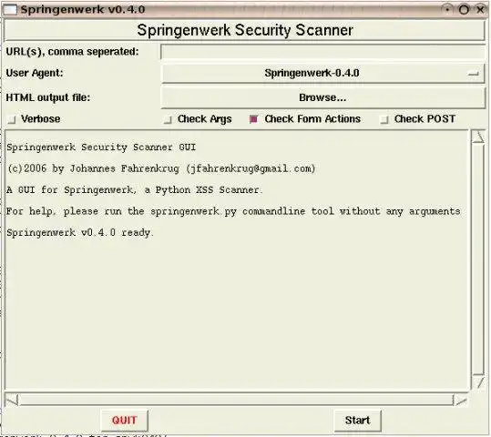 Download web tool or web app Springenwerk Security Scanner