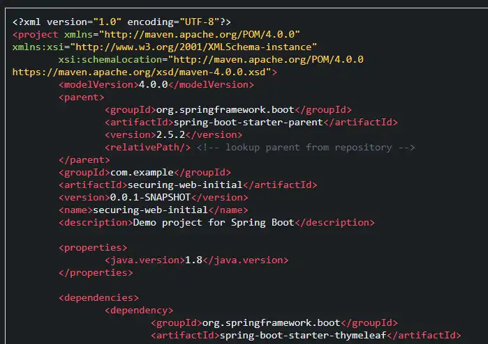 Download web tool or web app Spring Security