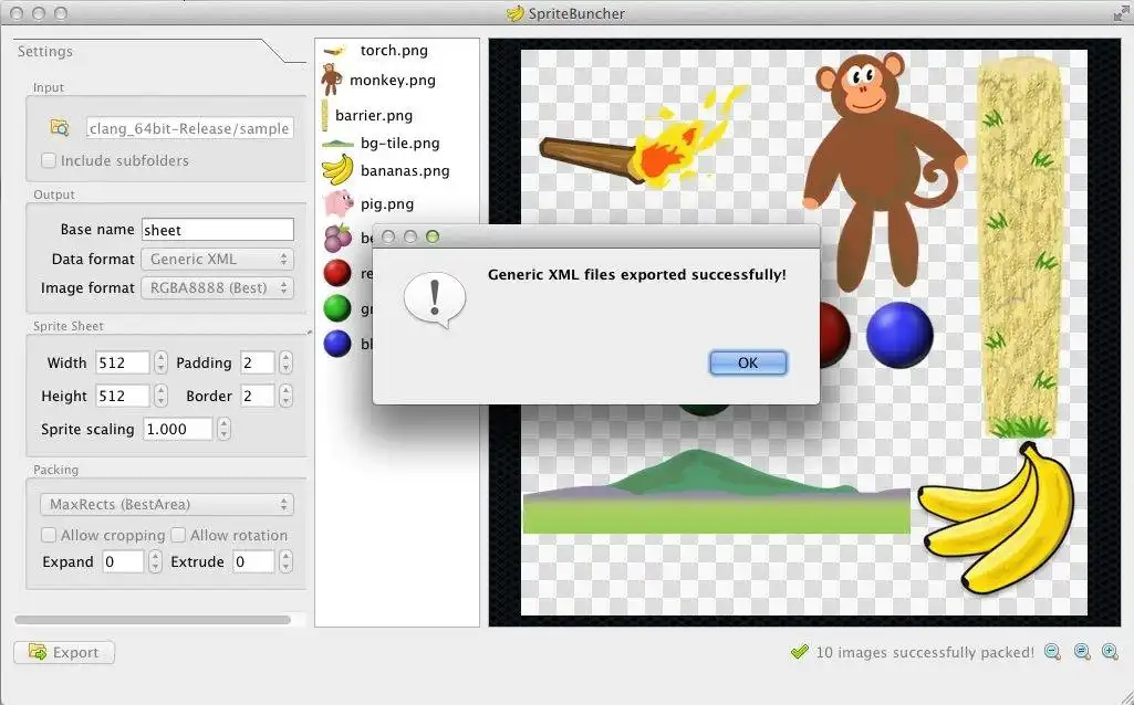 下载网络工具或网络应用程序 SpriteBuncher