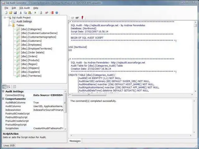 Download web tool or web app SQL Audit