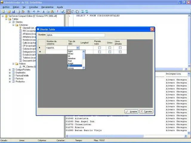 הורד כלי אינטרנט או אפליקציית אינטרנט SQL Embedded Manager