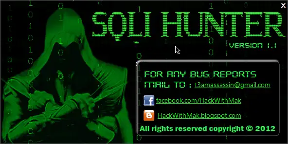 Unduh alat web atau aplikasi web SQLI Hunter v1.2