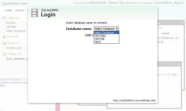 Download web tool or web app SQLiteDBMS