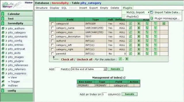 Descargue la herramienta web o la aplicación web SQLiteManager